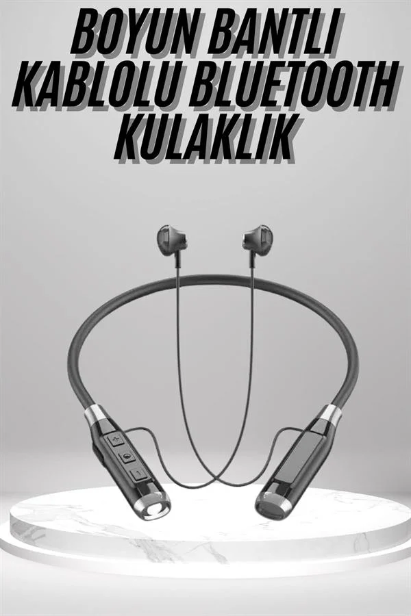 Boyun Bantlı Kulak İçi Kablolu Yüksek Ses Kaliteli Bluetooth Kulaklık