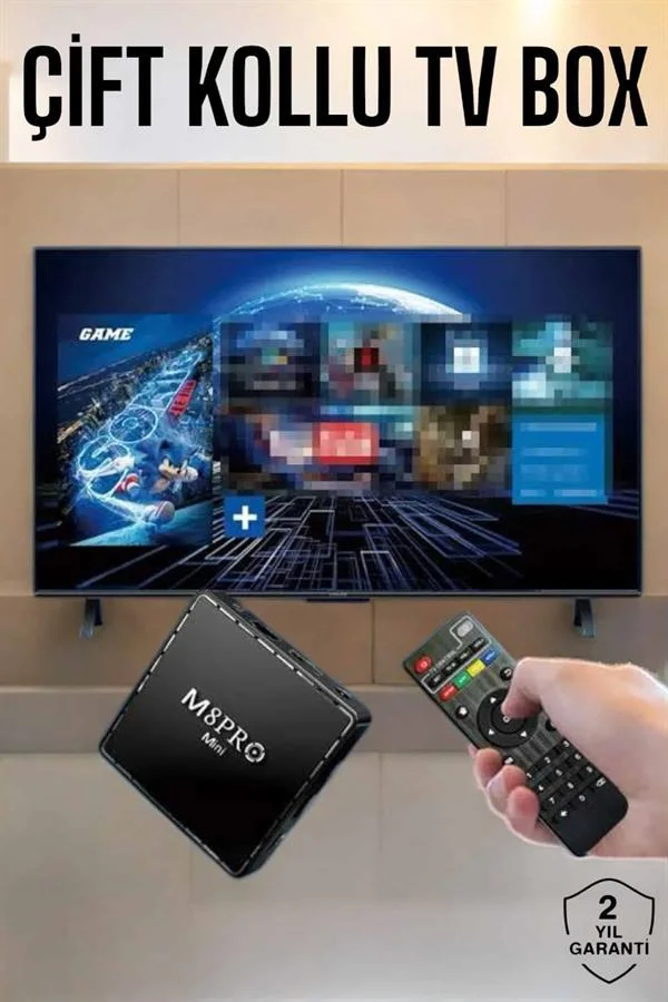 TV Game Box Netflix Youtube 1000 Oyunlu Android Oyun Konsolu Kumandalı