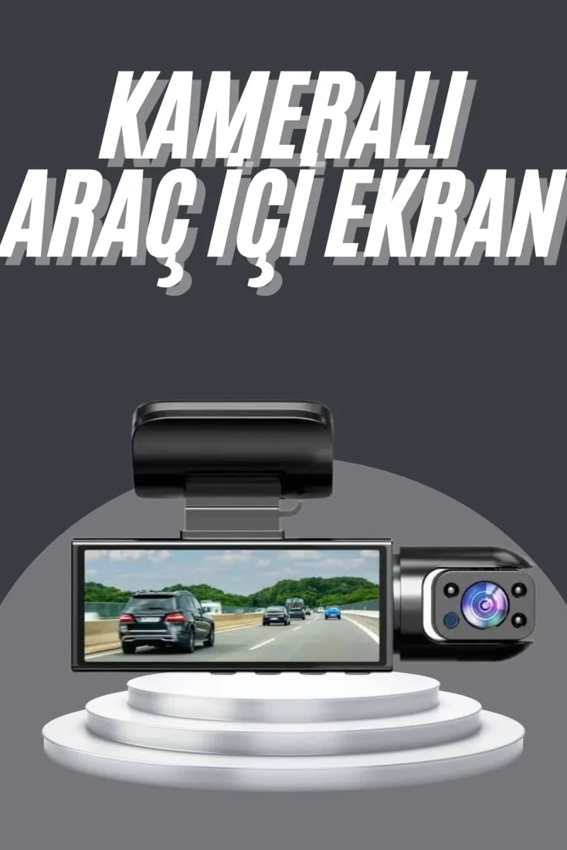 Video ve Fotoğraf Kaydedici Sürüş Kamerası Ön ve Arka Çift Kameralı