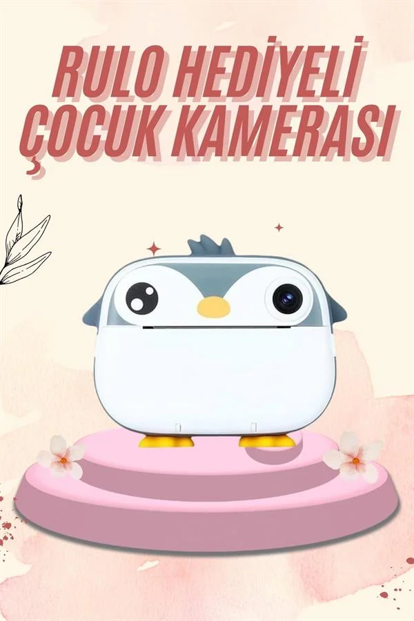 Dijital HD Video Kamera Çocuk Fotoğraf Makinesi Anlık Termal Rulo
