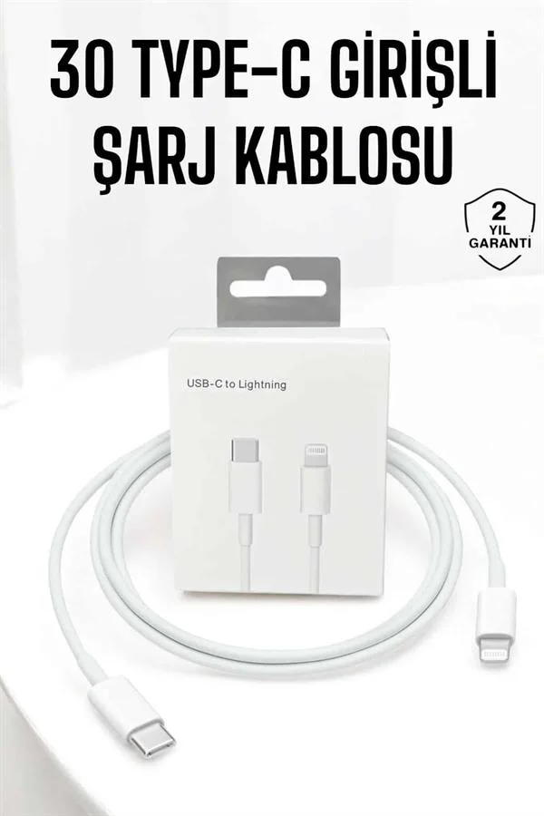 Iphone Uyumlu İOS Uyumlu Lightning Hızlı Şarj Tye C Lightning Şarj Kablosu