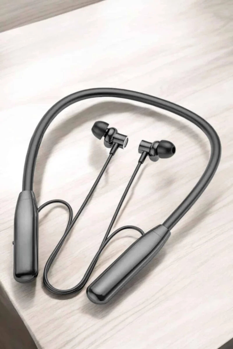 Boyun Askılı Bluetooth Kulaklık Uzun Şarj Süreli Dijital Göstergeli Kablolu