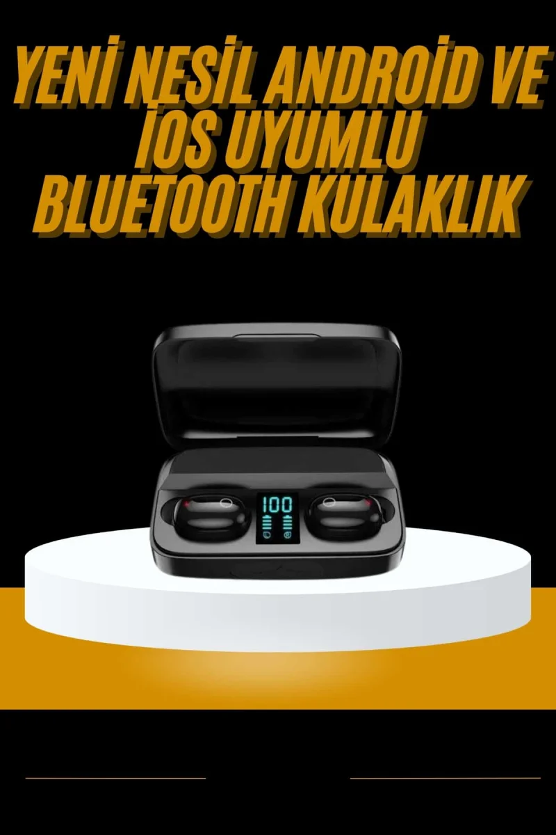 Kablosuz Dijital Göstergeli Çağrı Cevaplayabilen TWS 5.0 Bluetooth Kulaklık