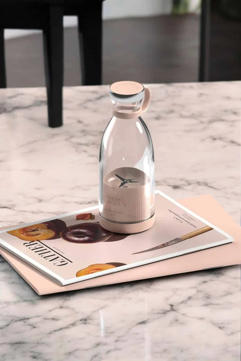 Bardak Blender Smoothie Meyve Sıkacağı Şarjlı Cam Taşınabilir