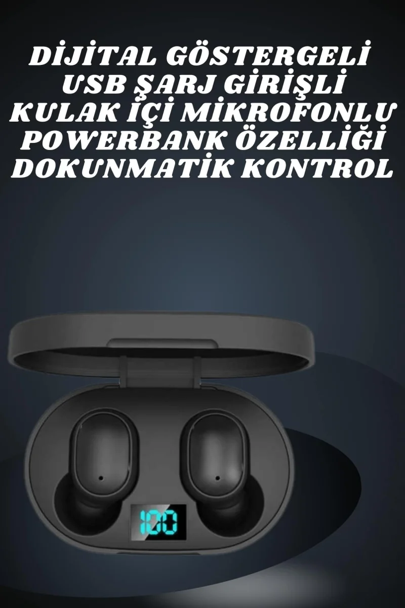 Çift Kulaklık Kampanyası Dokunmatik Kontrol Kulak İçi Yüksek Ses Kaliteli Mikrofonlu