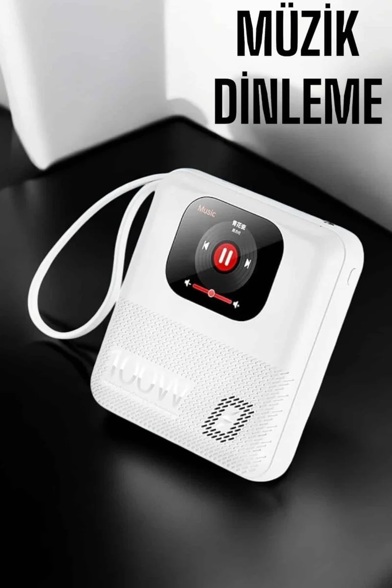 Powerbank Ekranlı Çok Fonksiyonlu Müzik Dinleme Kitap Okuma