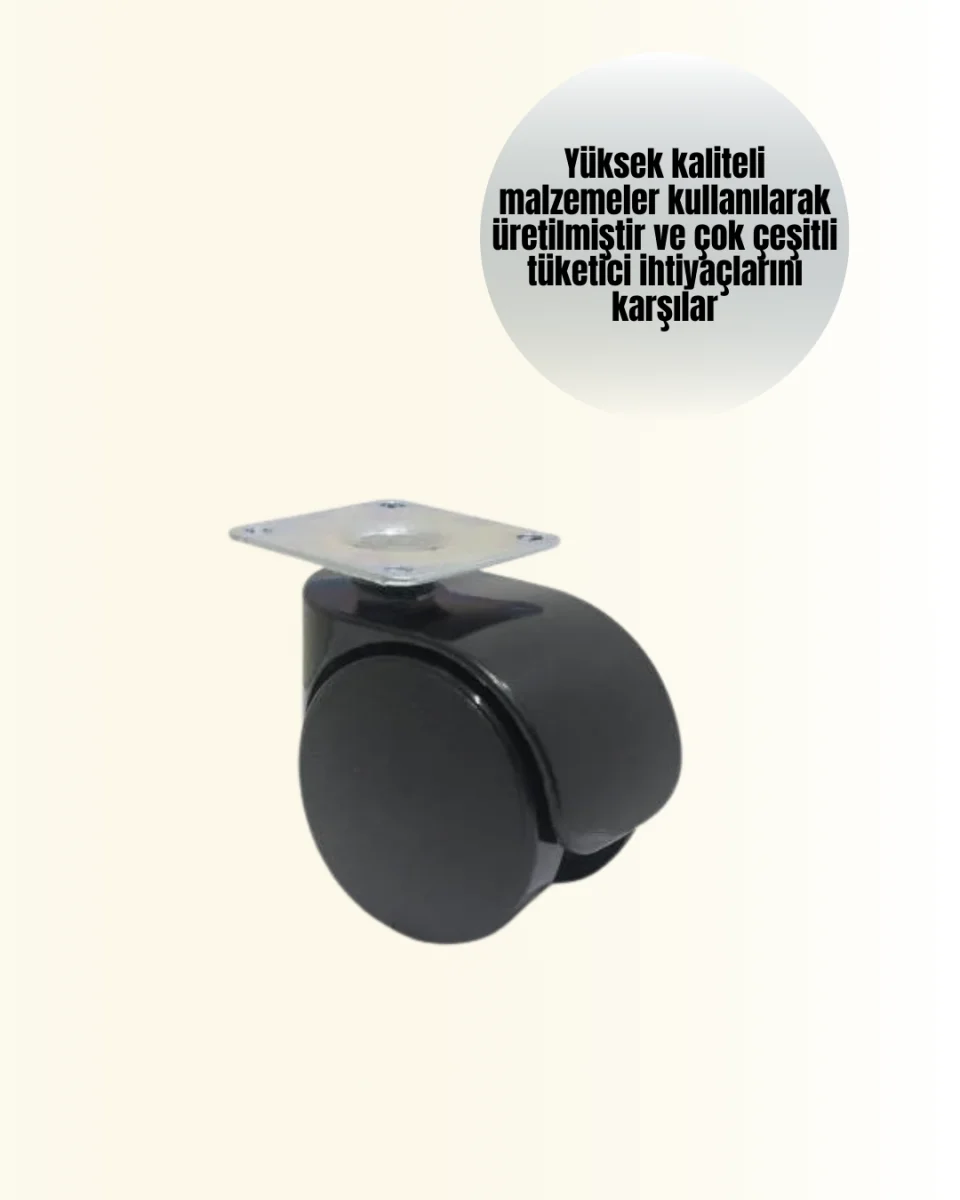 6 cm Kilitsiz Masa Ayağı Tekerleği 4’lü Set Çok Amaçlı