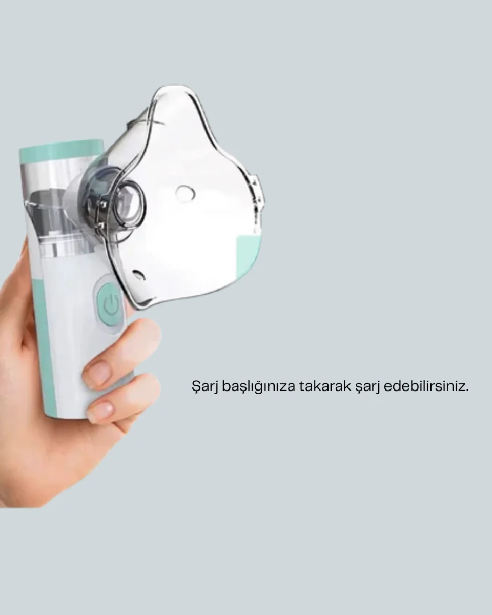 Kompakt Boy Şarjlı Taşınabilir Nebulizatör Cihazı
