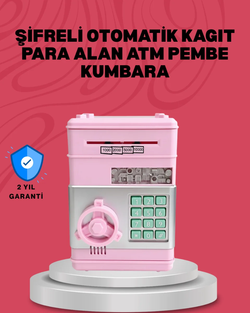 Elektronik Şifreli Otomatik Para Yutan Çocuk Kumbarası