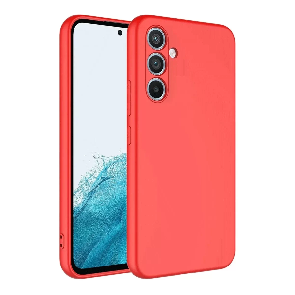 Newface Samsung Galaxy A16 5G Kılıf First Silikon - Kırmızı