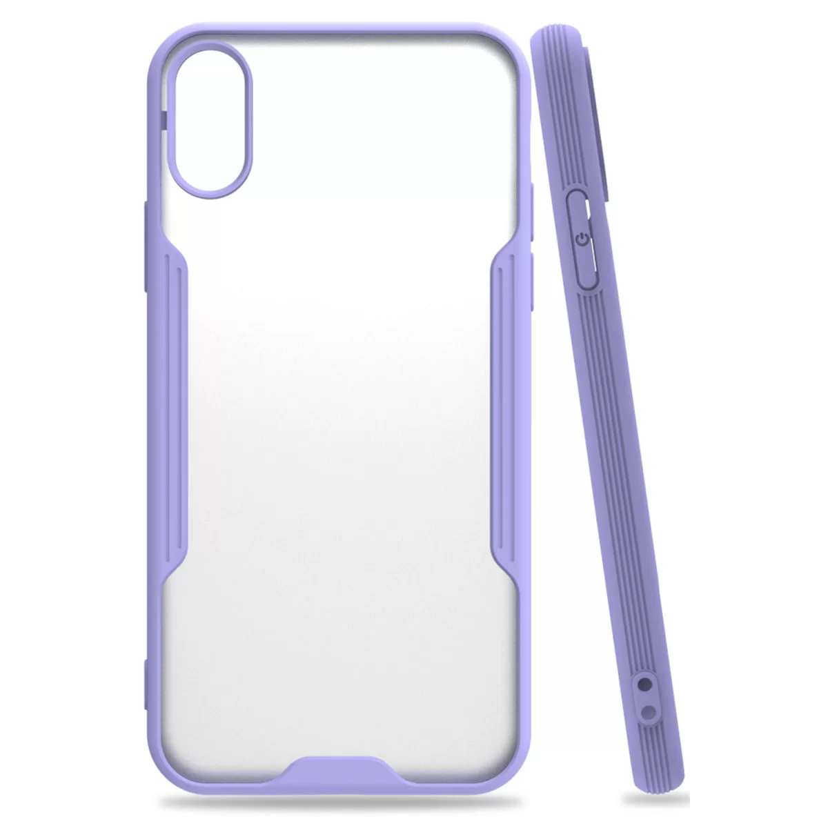 Newface Apple iPhone X Kılıf Platin Silikon - Lila