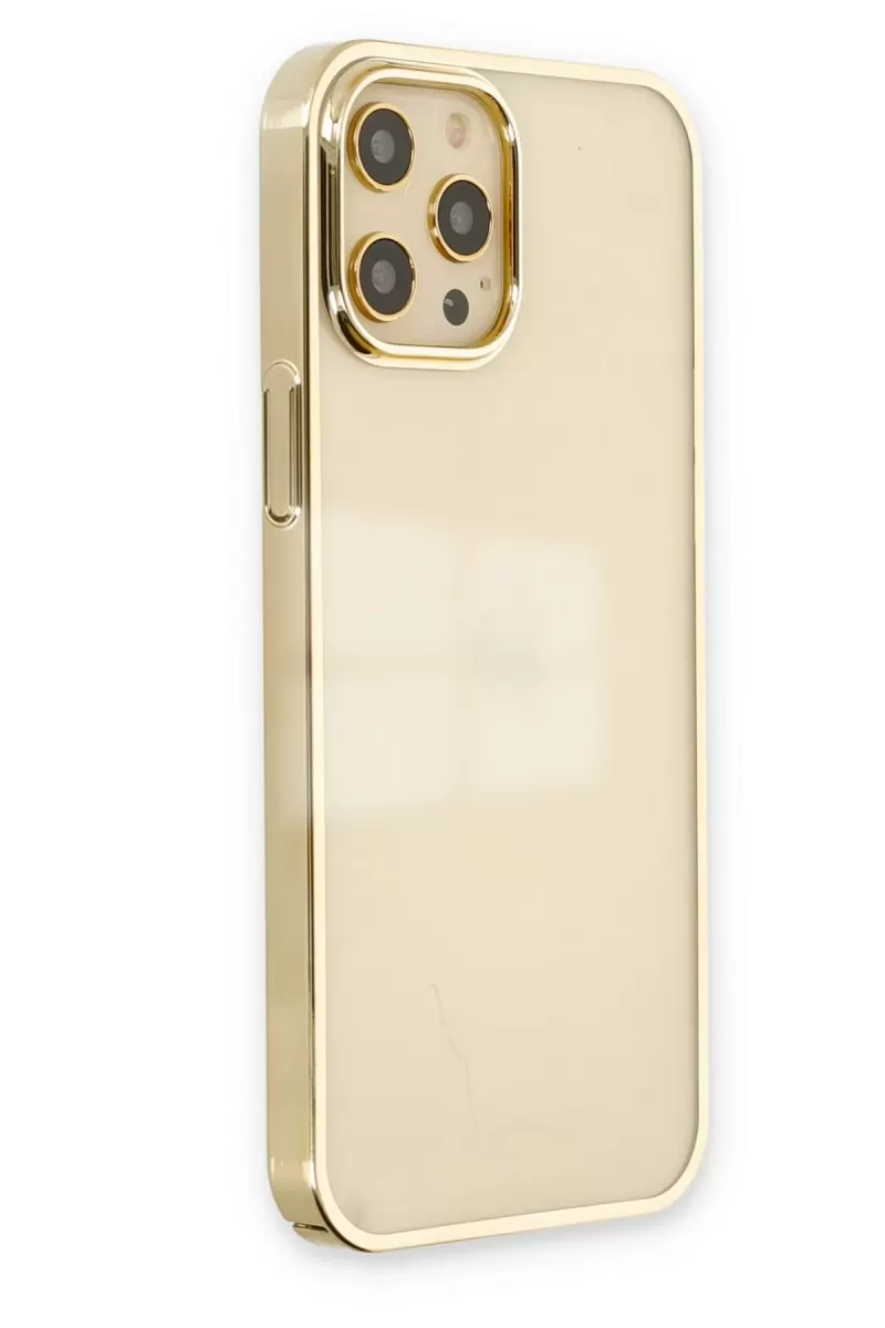 Newface Apple iPhone 12 Pro Max Kılıf Element Silikon - Gold