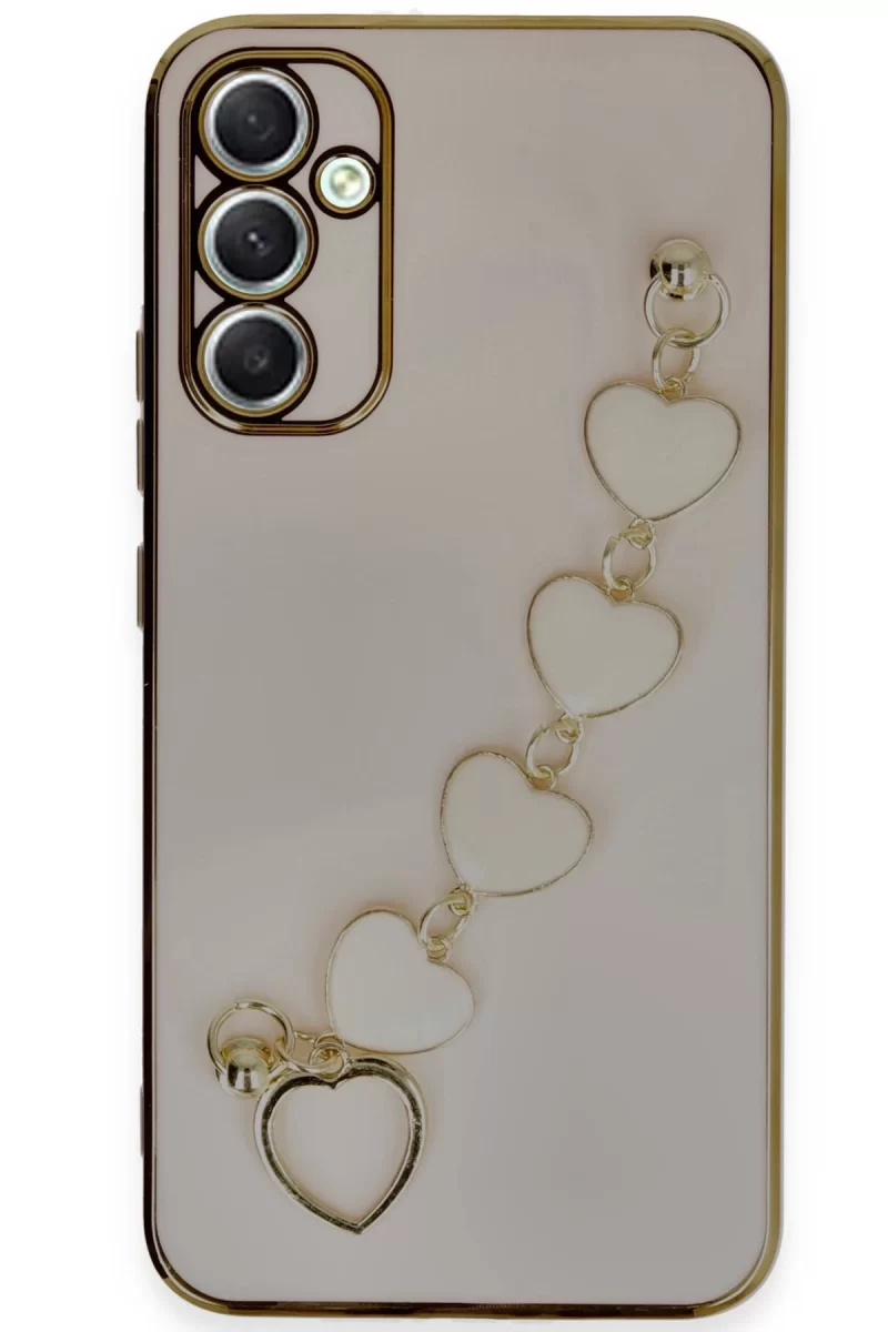 Newface Samsung Galaxy A34 5G Kılıf Esila Silikon - Pudra