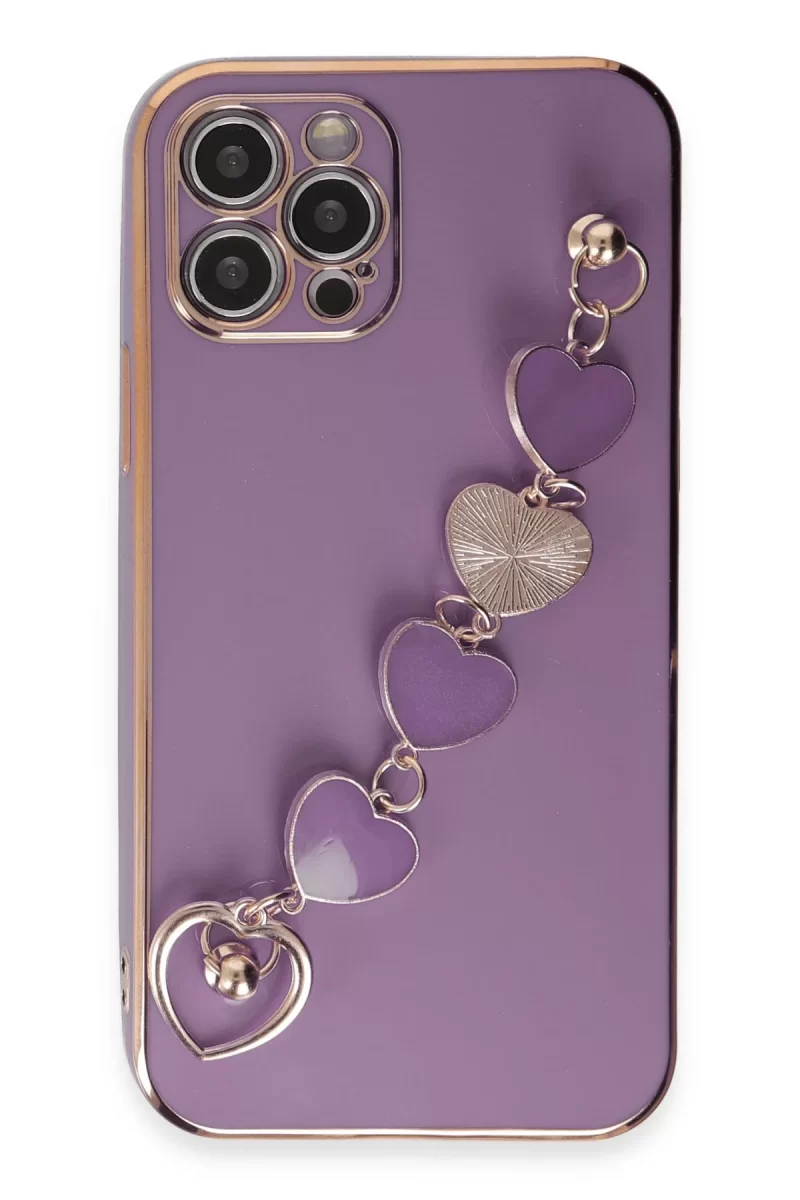 Newface Apple iPhone 12 Pro Kılıf Esila Silikon - Mor