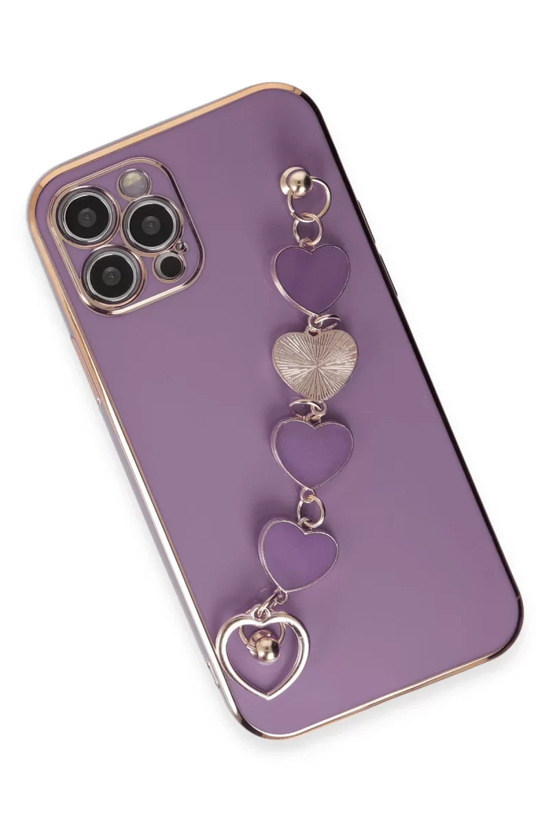 Newface Apple iPhone 12 Pro Kılıf Esila Silikon - Mor