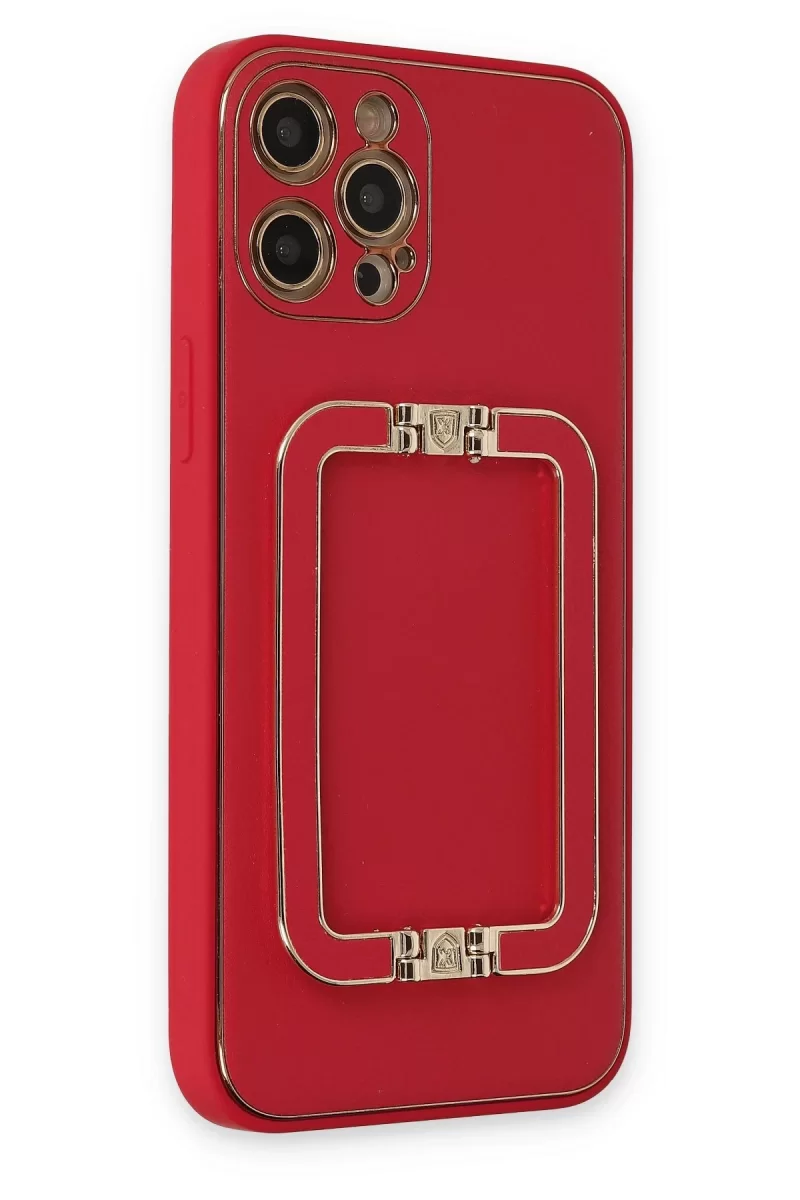 Newface Apple iPhone 12 Pro Max Kılıf Coco Elit Kapak - Kırmızı