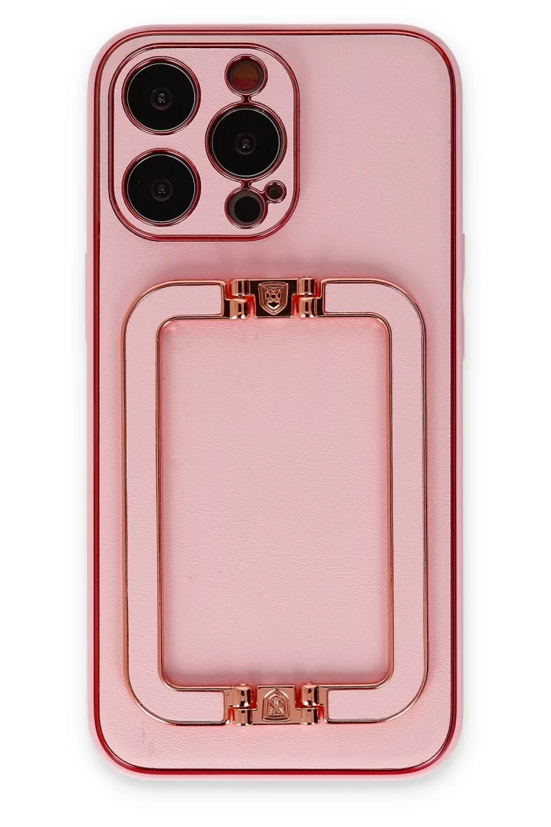 Newface Apple iPhone 13 Pro Max Kılıf Coco Elit Kapak - Pembe