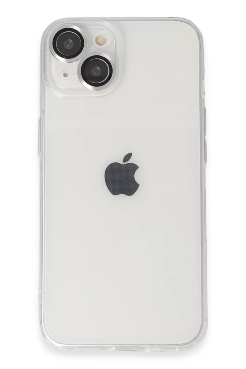 Newface Apple iPhone 14 Kılıf Luko Lens Silikon - Gümüş