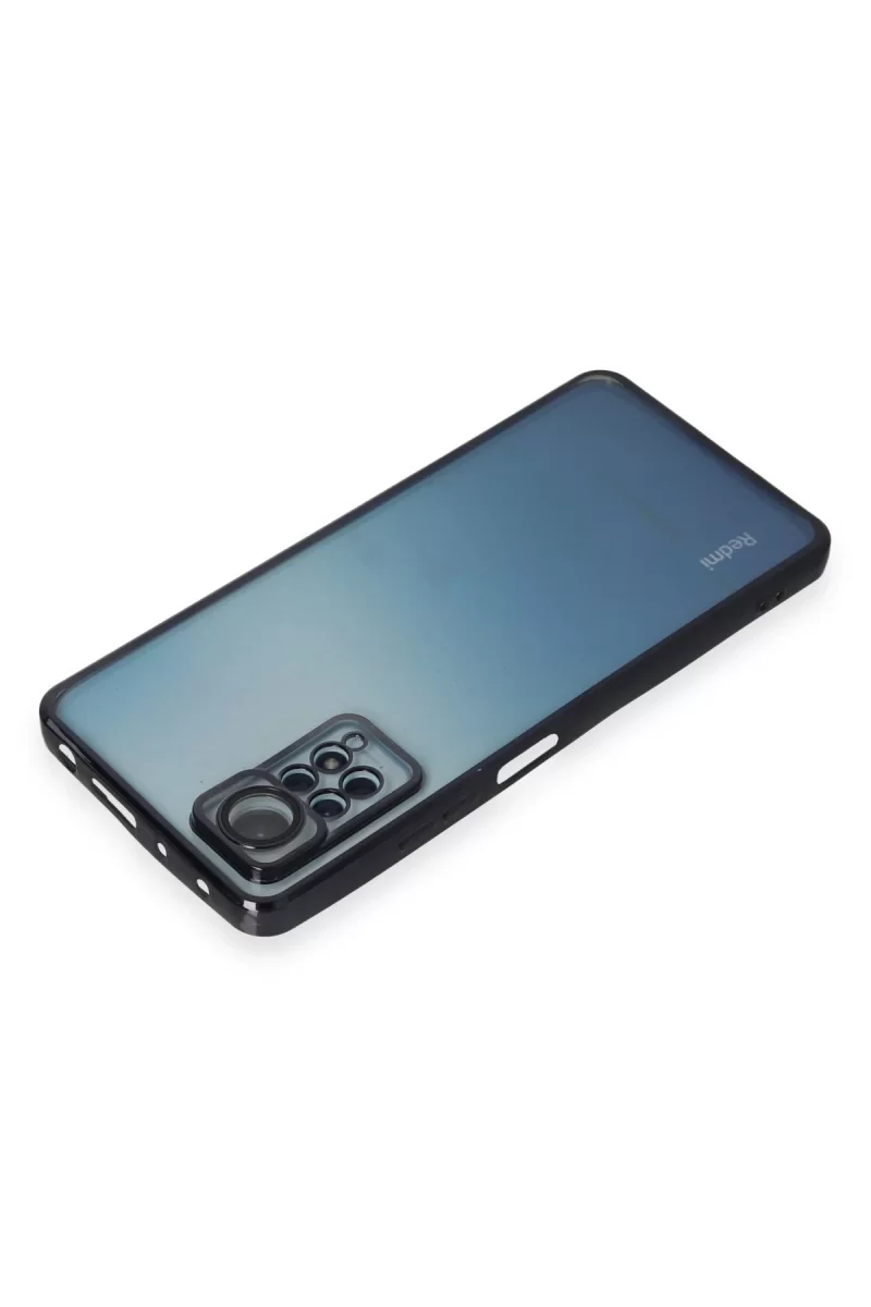 Newface Xiaomi Redmi Note 12 Pro 4G Kılıf Razer Lensli Silikon - Siyah