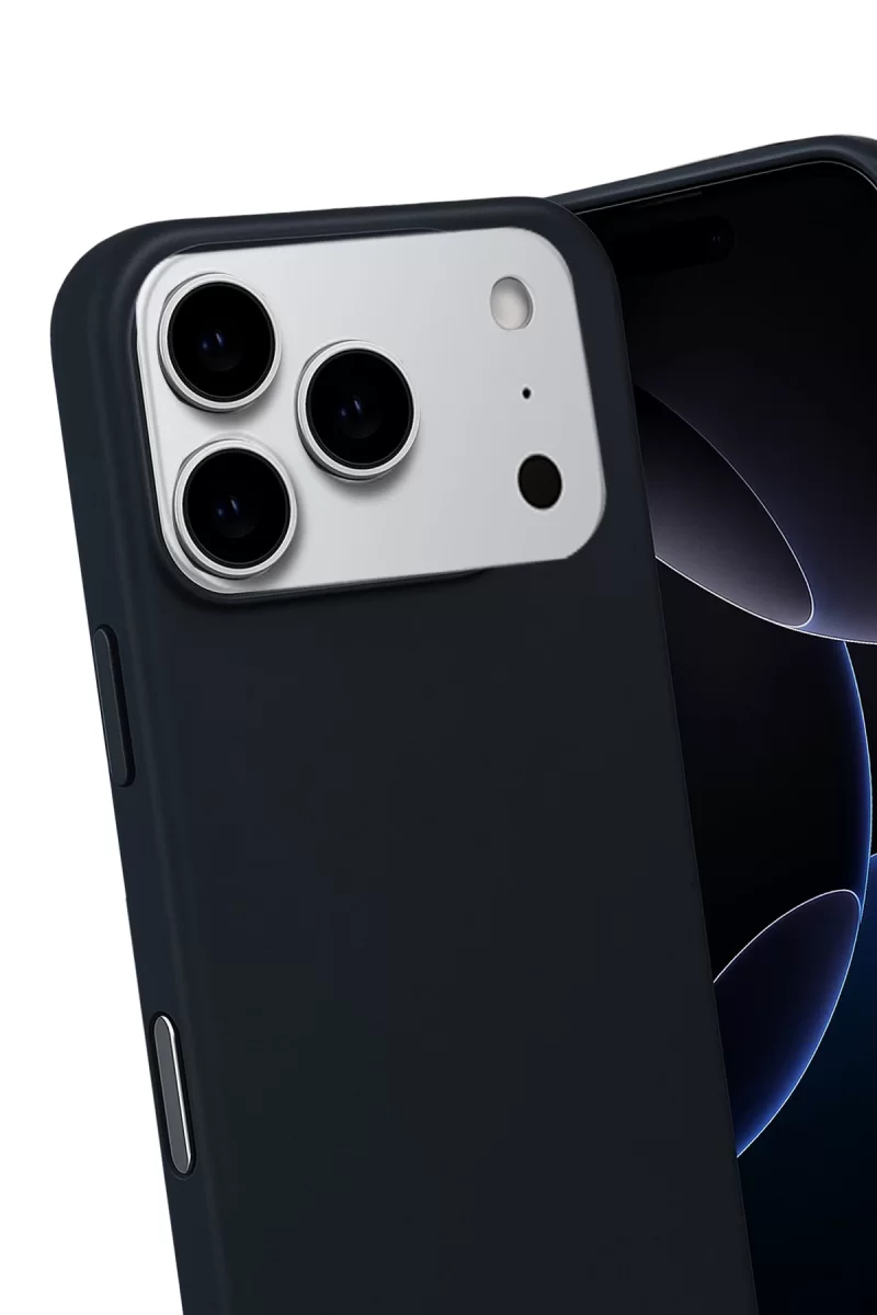 Newface Apple iPhone 17 Pro Max Nano içi Kadife Silikon - Siyah