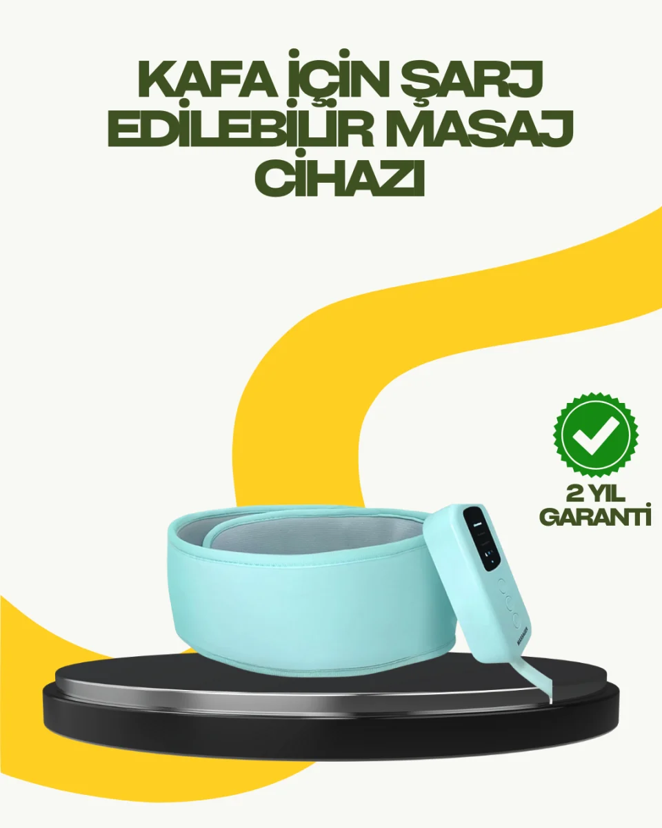 Isıtmalı Baş Masaj Aleti Rahatlatıcı ve Stres Giderici Tasarım