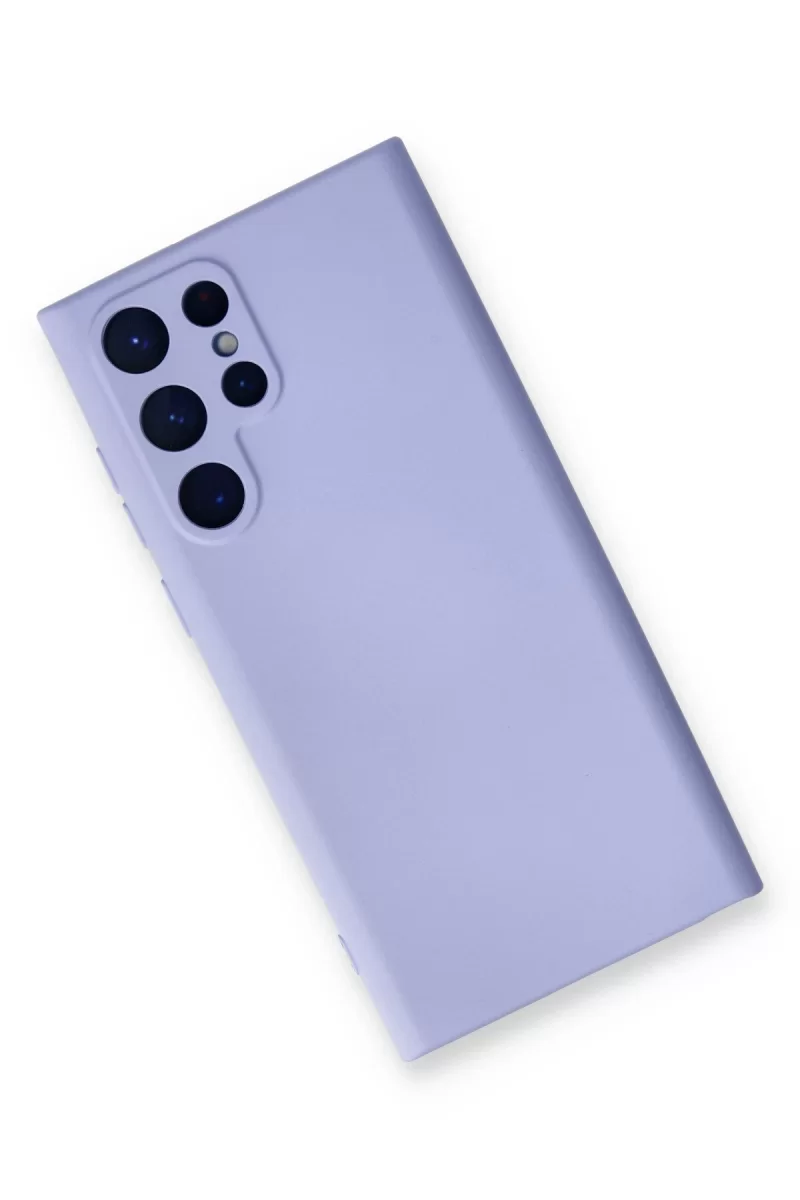 Newface Samsung Galaxy S24 Ultra Kılıf Nano içi Kadife Silikon - Lila