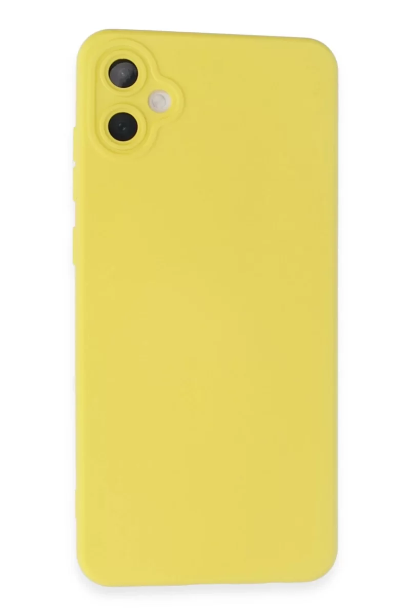Newface Samsung Galaxy A05 Kılıf Nano içi Kadife Silikon - Sarı