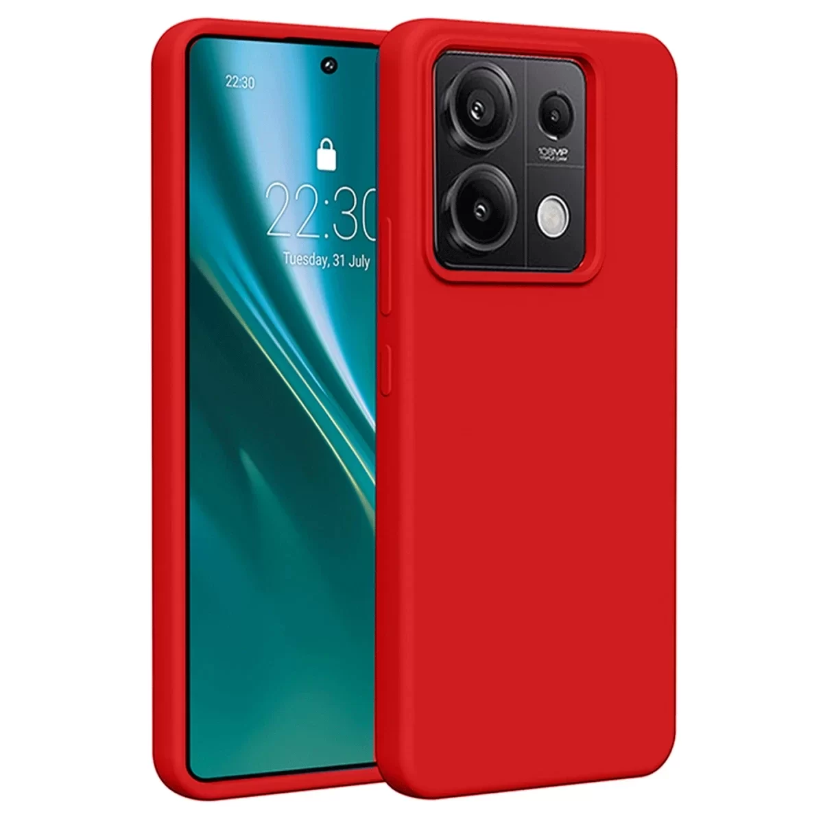 Newface Xiaomi Redmi Note 13 Pro 5G Kılıf First Silikon - Kırmızı