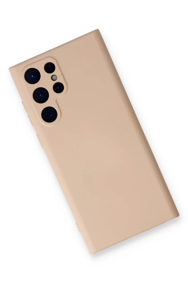 Newface Samsung Galaxy S24 Ultra Kılıf Nano içi Kadife Silikon - Pudra