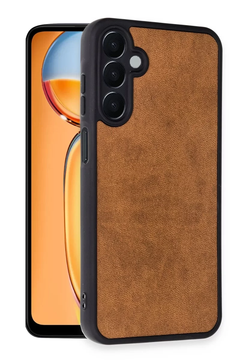 Newface Samsung Galaxy A35 5G Kılıf Aras Deri Kapak - Taba