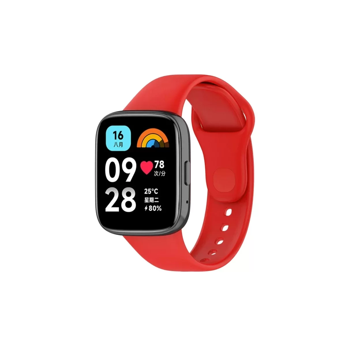 Newface Xiaomi Redmi Watch 3 Active Klasik Kordon - Kırmızı