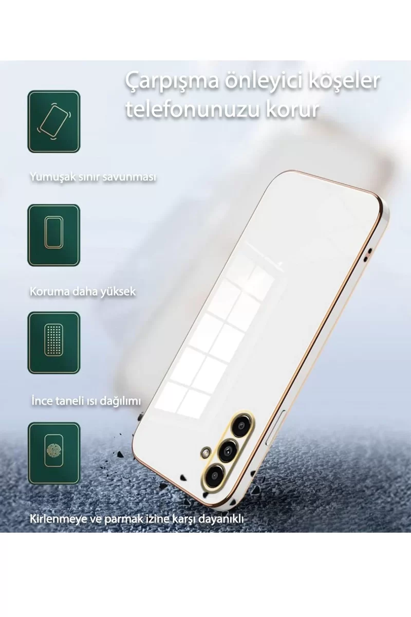Newface Samsung Galaxy A25 5G Kılıf Volet Silikon - Kırmızı