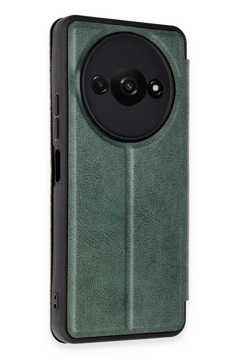 Newface Xiaomi Redmi A3 4G Kılıf Flip Cover - Koyu Yeşil