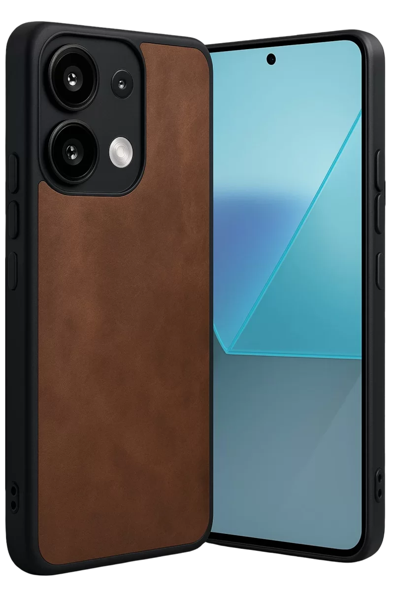 Newface Xiaomi Redmi Note 13 4G Kılıf Aras Deri Kapak - Taba