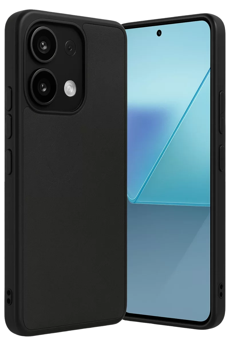 Newface Xiaomi Redmi Note 13 Pro 4G Kılıf Aras Deri Kapak - Siyah