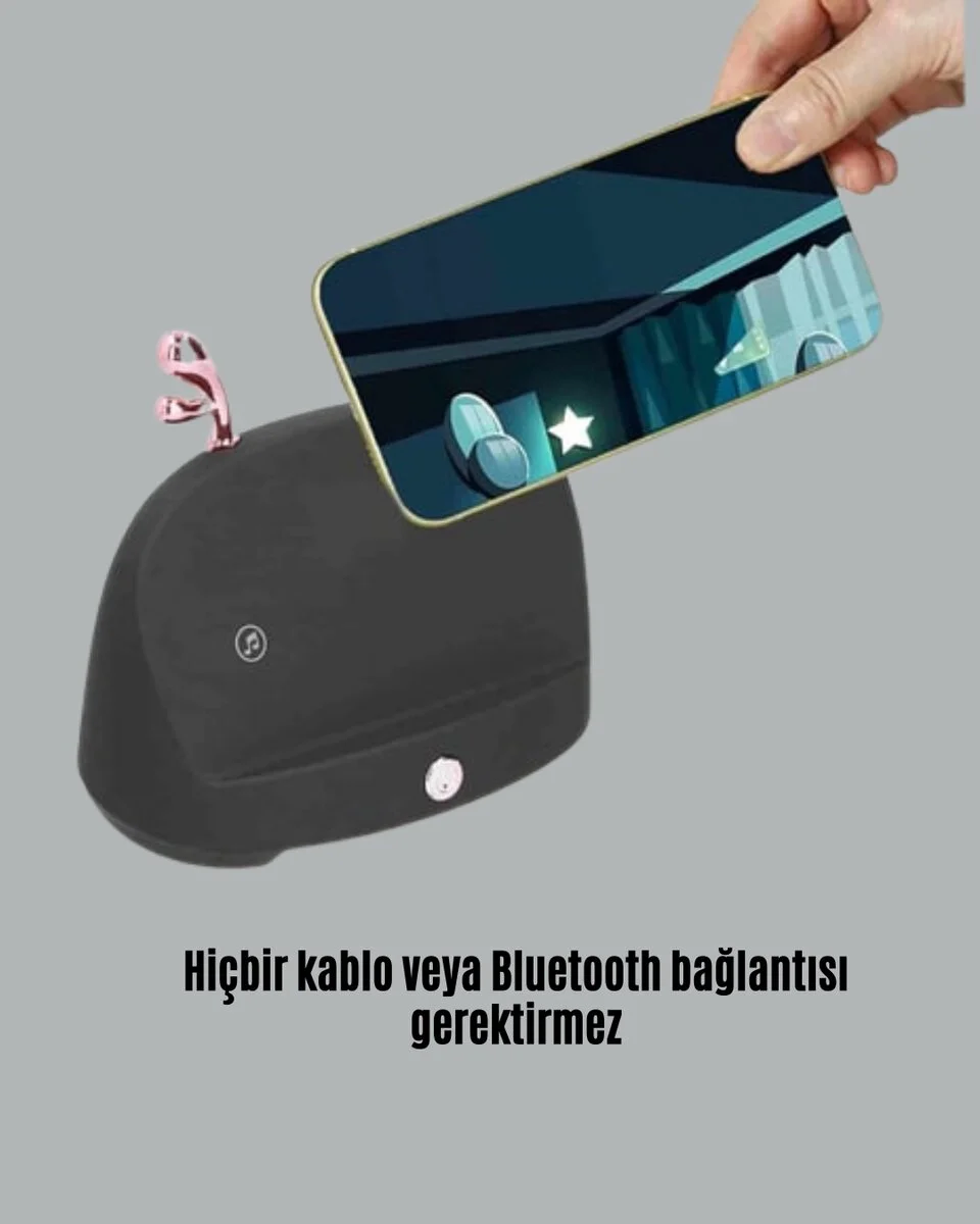 Akıllı Kablosuz Telefon Tutucu ve Stereo Hoparlör – Kolay Kullanım ve Yüksek Ses Kalitesi
