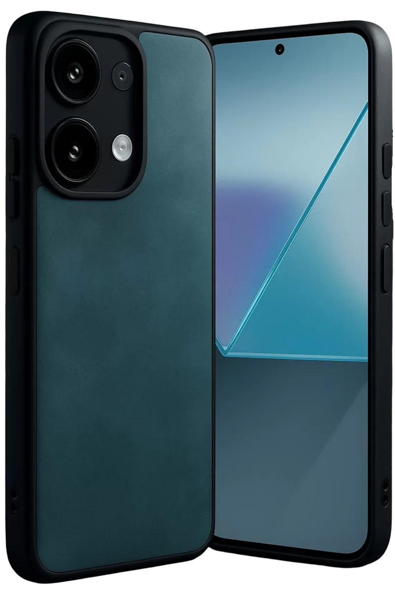 Newface Xiaomi Redmi Note 13 Pro 4G Kılıf Aras Deri Kapak - Koyu Yeşil