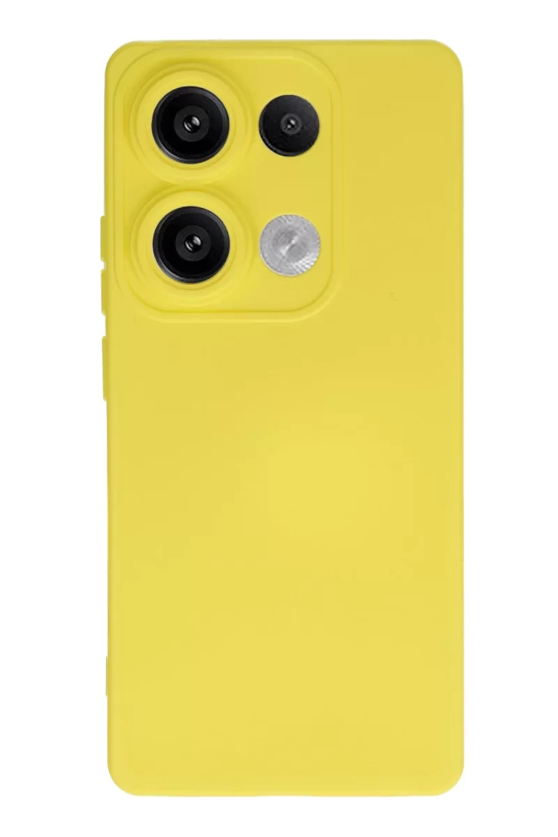 Newface Xiaomi Redmi Note 13 4G Kılıf Nano içi Kadife Silikon - Sarı