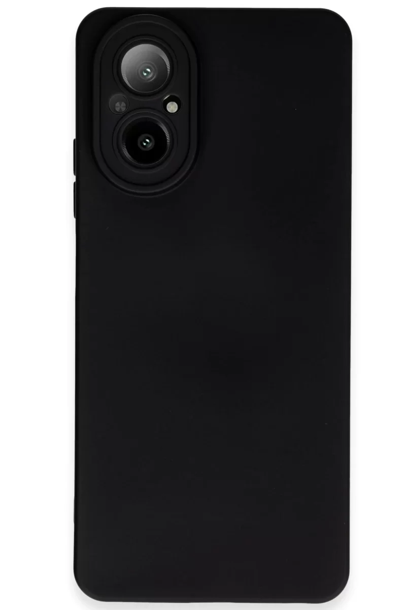Newface Realme 12 Lite Kılıf Nano içi Kadife Silikon - Siyah
