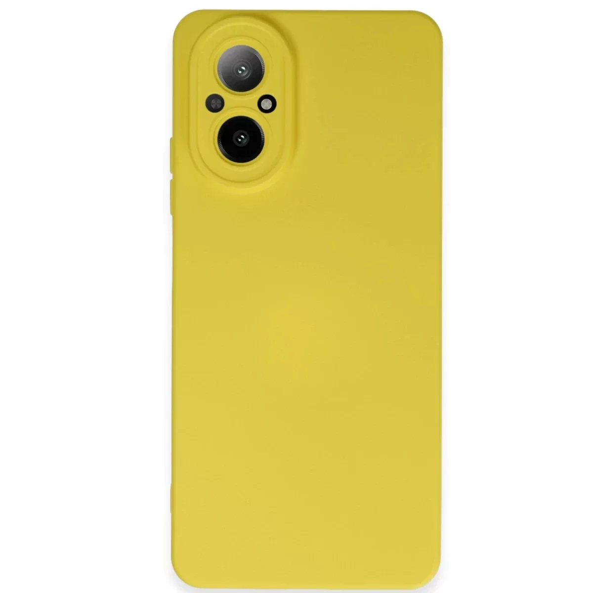 Newface Realme 12 Lite Kılıf Nano içi Kadife Silikon - Sarı
