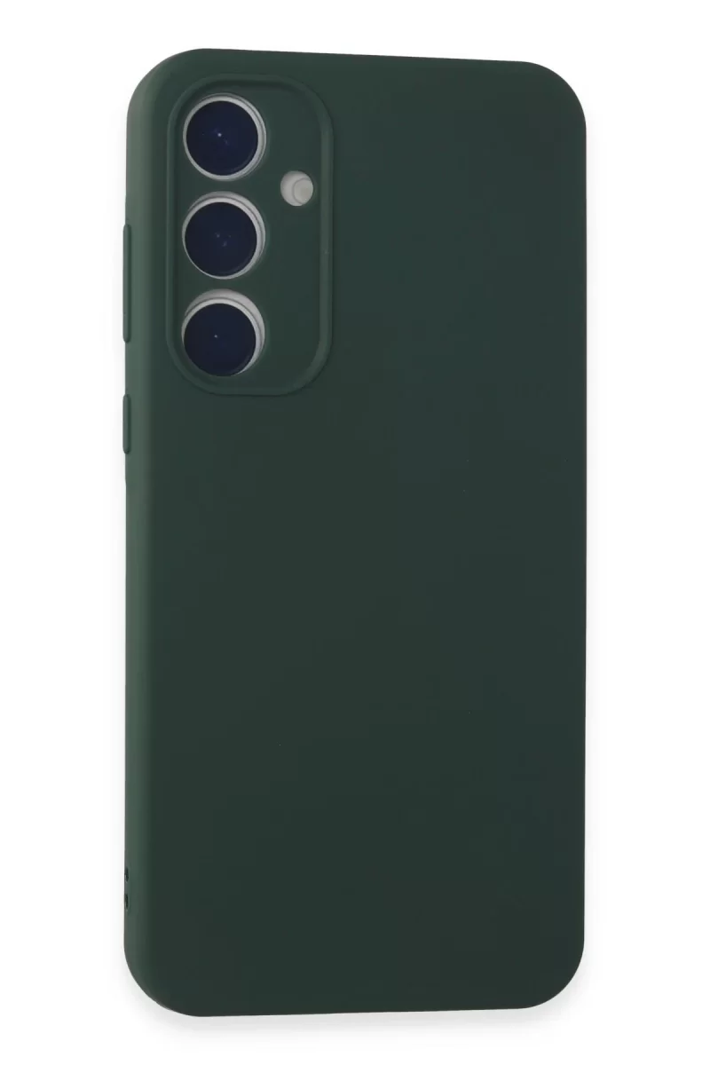 Newface Samsung Galaxy A15 4G Kılıf First Silikon - Koyu Yeşil