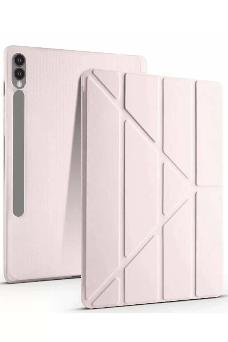 Newface Samsung Galaxy X610 Tab S9 FE Plus 12.4 Kılıf Kalemlikli Mars Tablet Kılıfı - Rose Gold