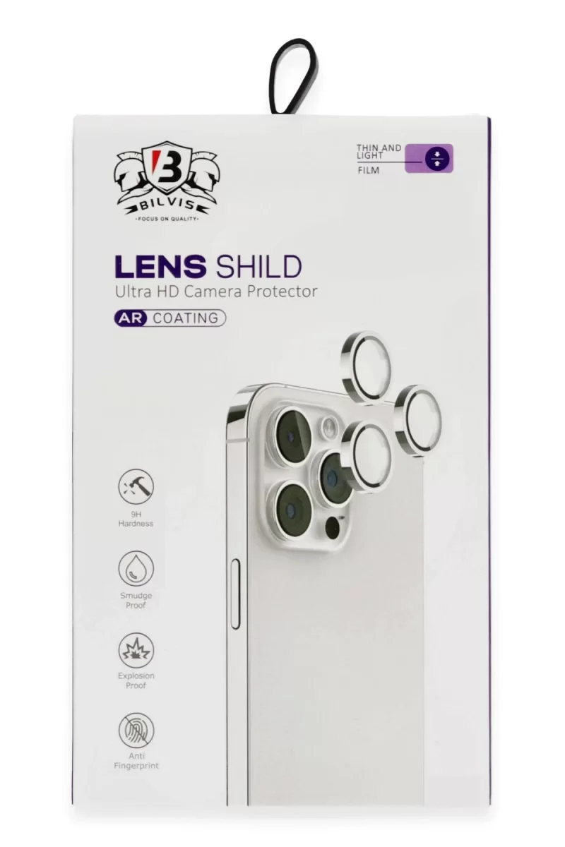 Newface Apple iPhone 16 Bilvis Titan Kamera Lens - Gümüş