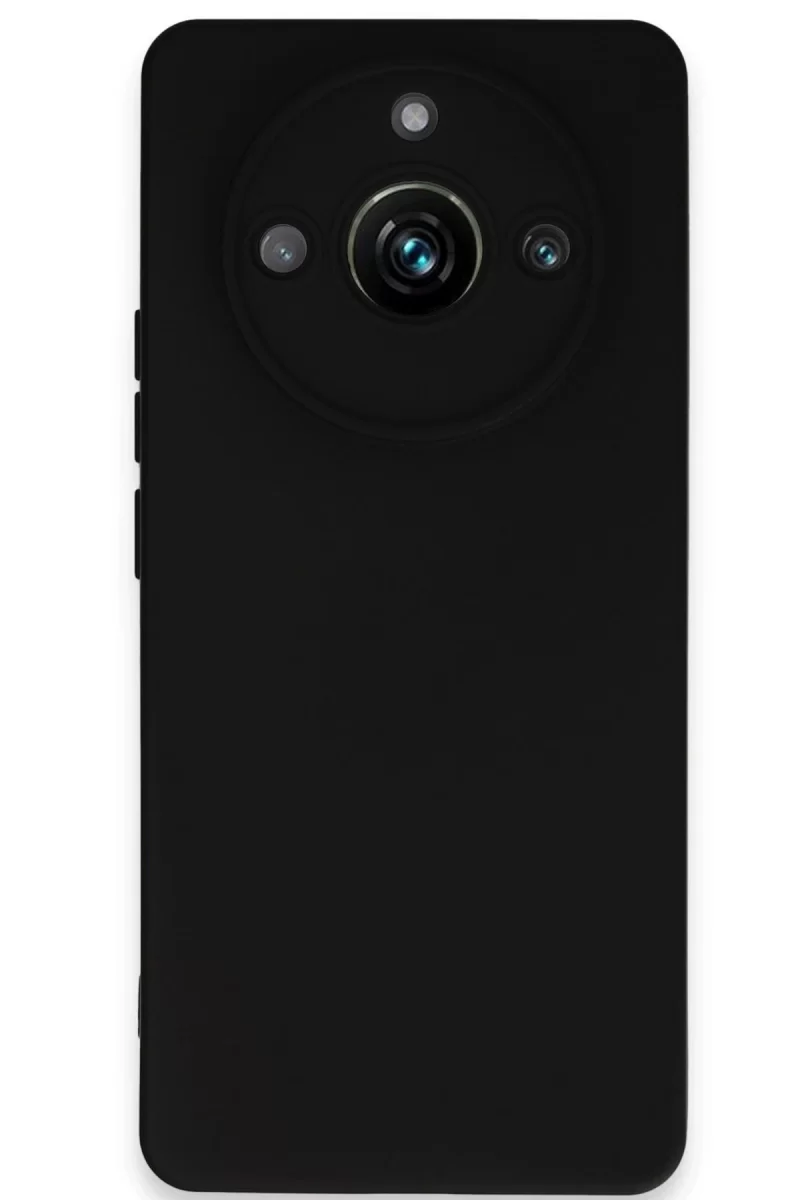 Newface Realme 11 Pro Kılıf Nano içi Kadife Silikon - Siyah