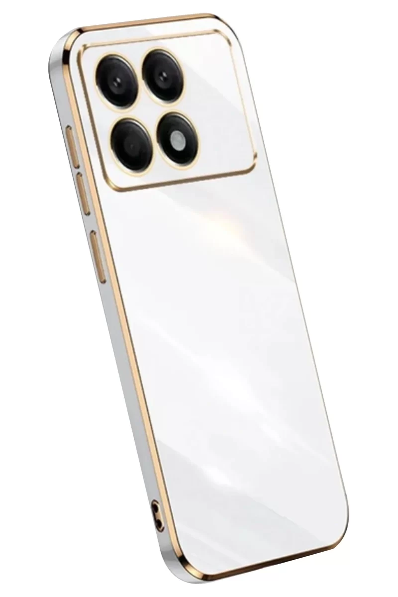 Newface Xiaomi Poco X6 Pro Kılıf Volet Silikon - Beyaz