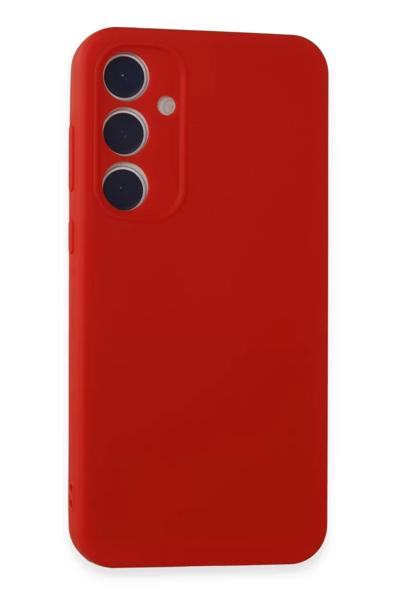 Newface Samsung Galaxy A55 5G Kılıf First Silikon - Kırmızı
