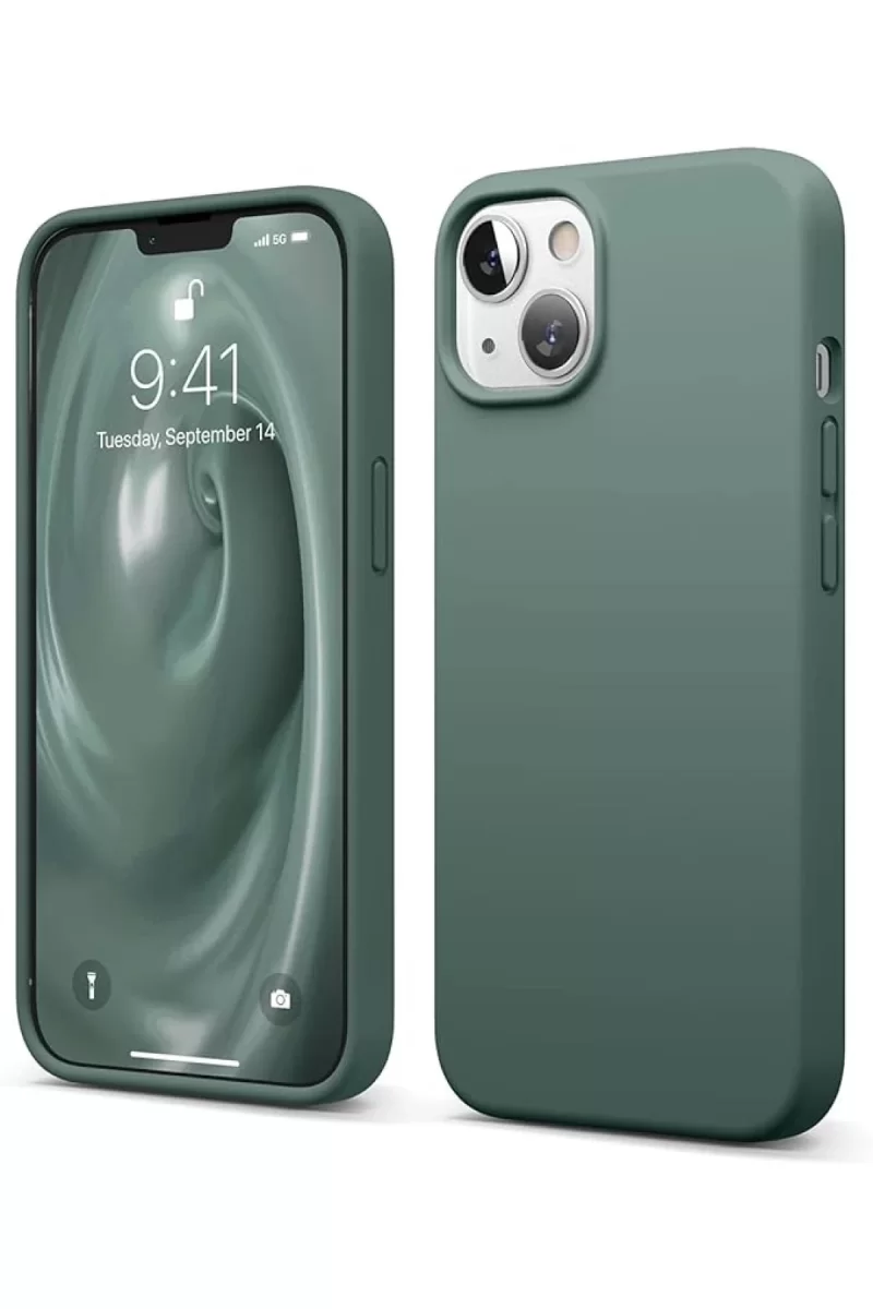 Newface Apple iPhone 14 Kılıf First Silikon - Koyu Yeşil