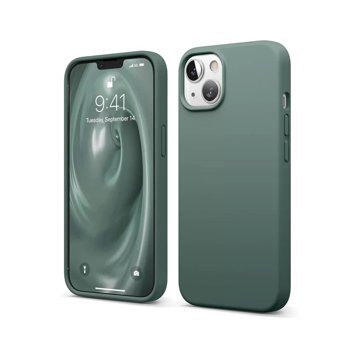 Newface Apple iPhone 14 Kılıf First Silikon - Koyu Yeşil