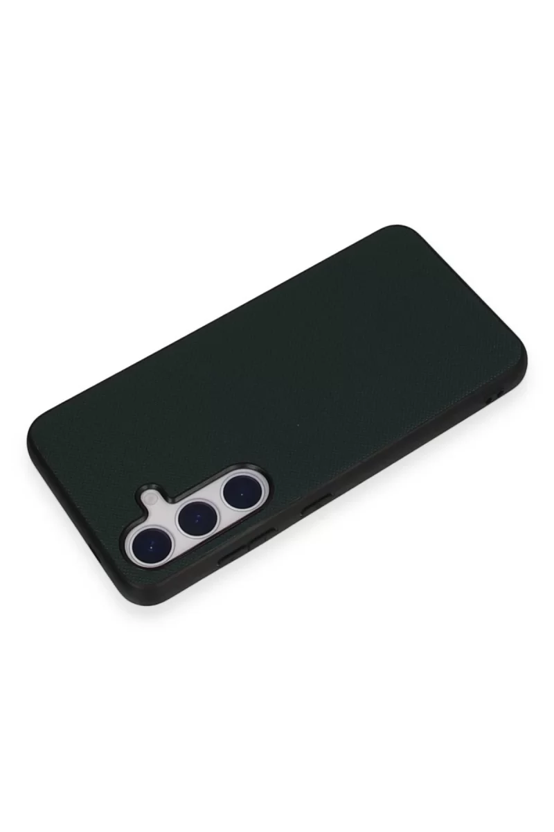 Newface Samsung Galaxy S24 Kılıf Taft Kapak - Koyu Yeşil