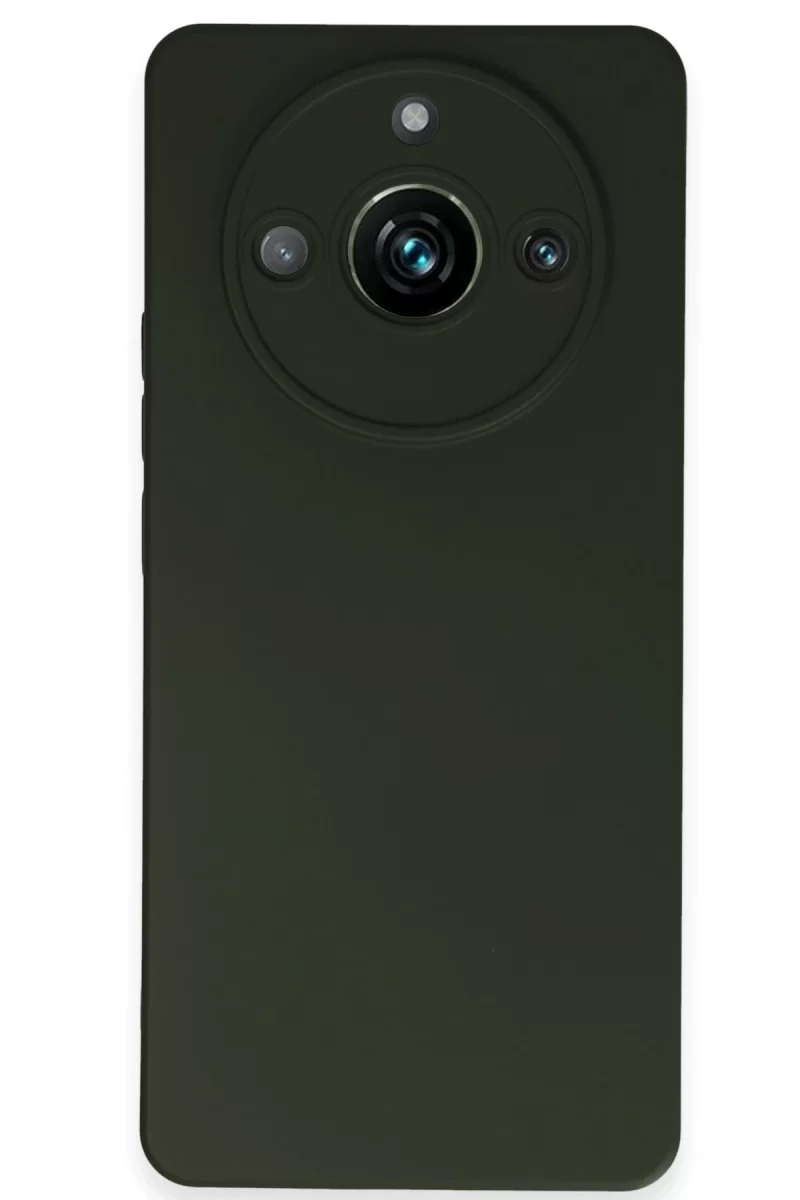 Newface Realme 11 Pro Kılıf Nano içi Kadife Silikon - Koyu Yeşil